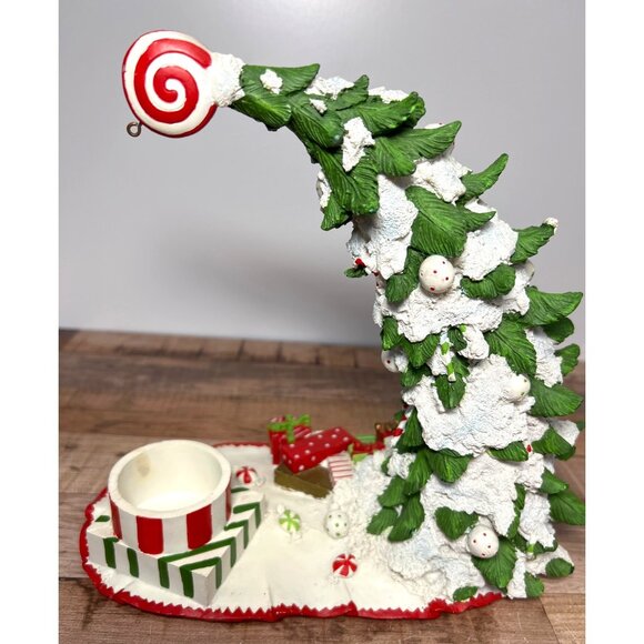 Whimsical Curved Christmas Tree Candle Holder, Ornament Holder - Picture 6 of 9